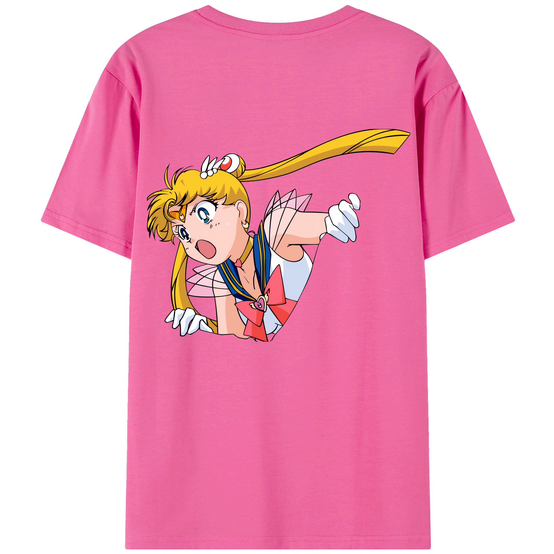 （画像用） 美少女戦士セーラームーン 月野 うさぎ つきの うさぎ Sailor Moon Tsukino Usagi レディース半袖Tシャツ(バックプリント)